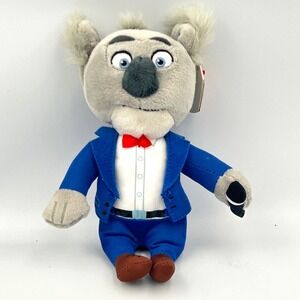 Ty Beanie Babies Sing Buster Moon Koala Plush Blue Suit 2017 Movie Toy NWT